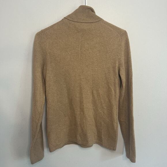Lord & Taylor Womens 100% Cashmere Turtleneck Sweater Sz S Brown Preppy Flaw - Picture 6 of 12